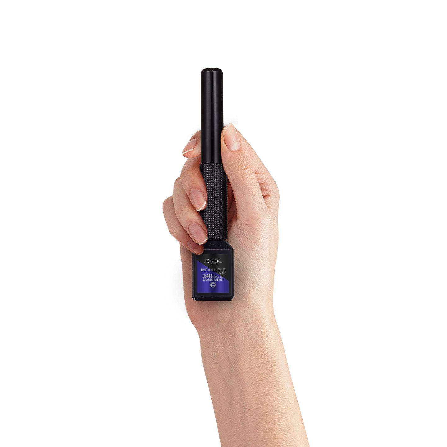 Infallible liquid matte delineador de ojos product in hand azul